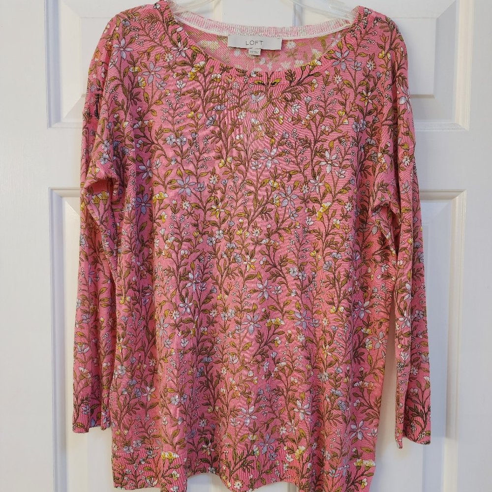 Loft Lightweight Sweater Top 3/4 Sleeve NWT Size XS